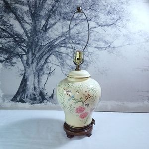 Vintage Chinese Ginger Jar Ceramic Table Lamp